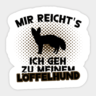 Löffelhund Wüste Fuchs Motiv Geschenkidee Sticker